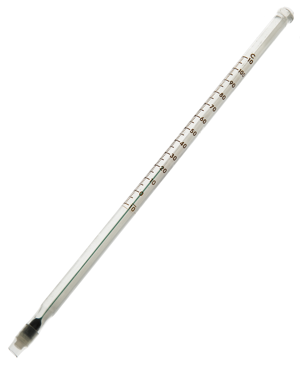 Brannan Immersion Glass Thermometer, +110 °C max