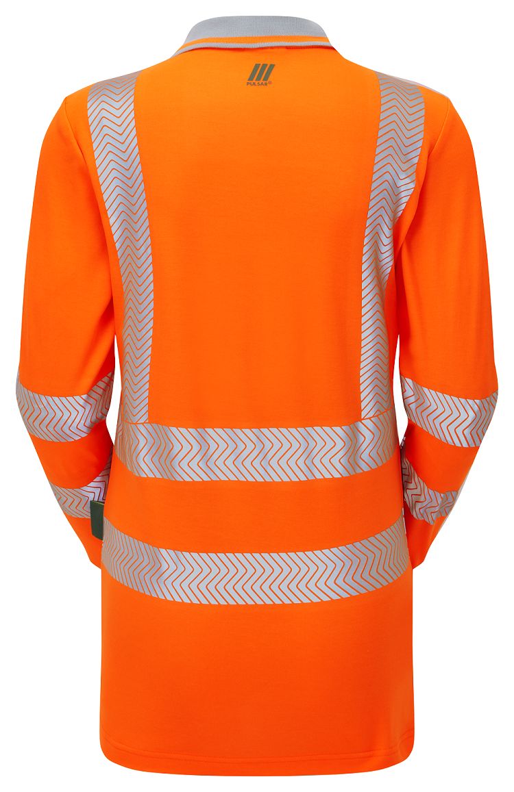 PULSAR LFE954 Orange Women Hi Vis Polo Shirt, 16in