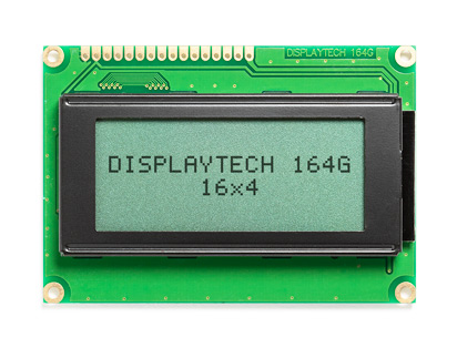 Displaytech 164G FC BW-3LP 164G Alphanumeric LCD Display, White on, Transflective