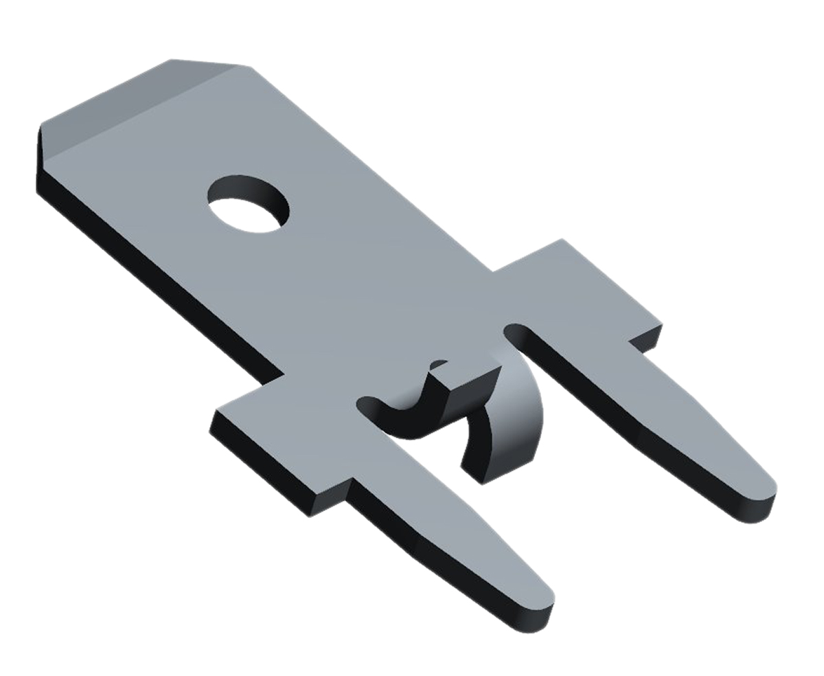 TE Connectivity FASTON .187 Uninsulated Male Spade Connector, PCB Receptacle, 4.75 x 0.51mm Tab Size
