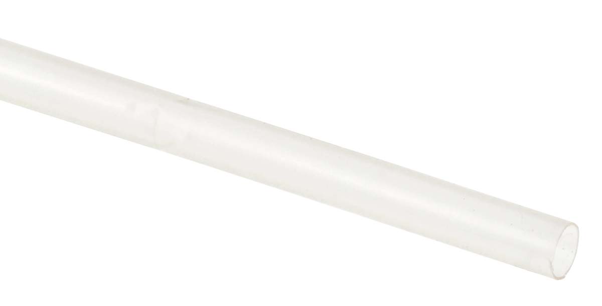 TE Connectivity Heat Shrink Tubing, Clear 2.4mm Sleeve Dia. x 1.2m Length 2:1 Ratio, KYNAR Series