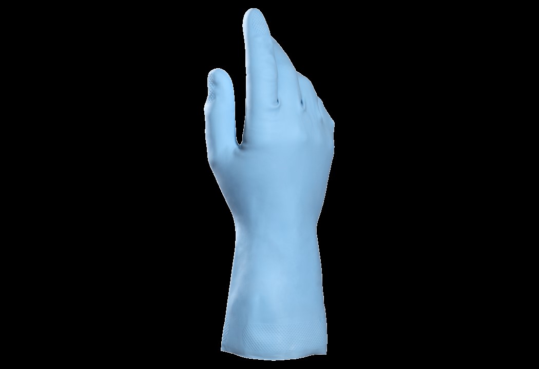 Mapa Not Found Blue Latex Work Gloves, Size 8
