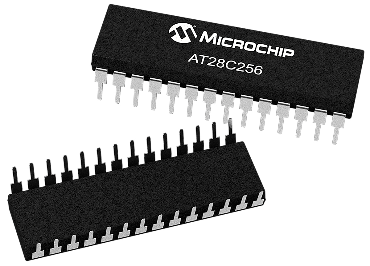 Microchip AT28C256-15PU,  256 kB Parallel EEPROM,  150 ns 28-Pin PDIP Serial-2 Wire