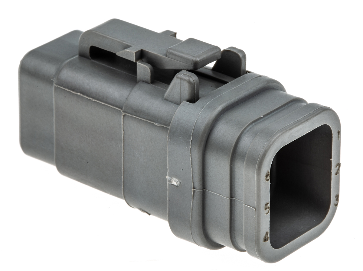 Deutsch, DTM Automotive Connector Plug Grey 6 Way, Crimp Termination DTM06-6S-E007