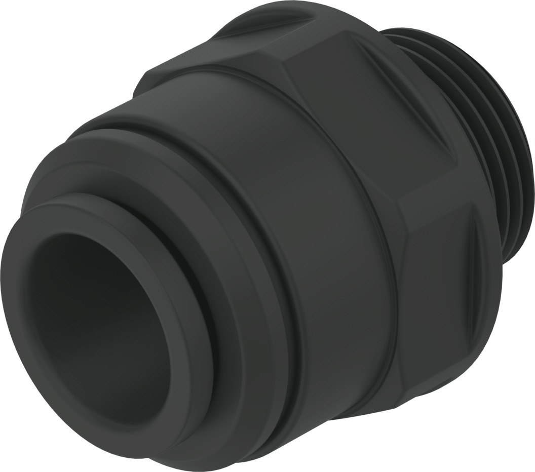 Festo CQ Series Straight Tube-to-Tube Adaptor, G 1/2 Male to Push In 15 mm, Tube-to-Tube Connection Style, 177684
