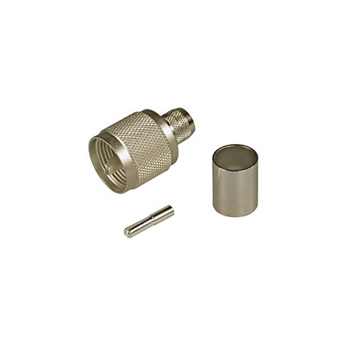 Huber+Suhner 11_UHF-0-3-17/033_-E Series, Plug Cable Mount UHF Connector, 50Ω, Crimp Termination, Straight Body