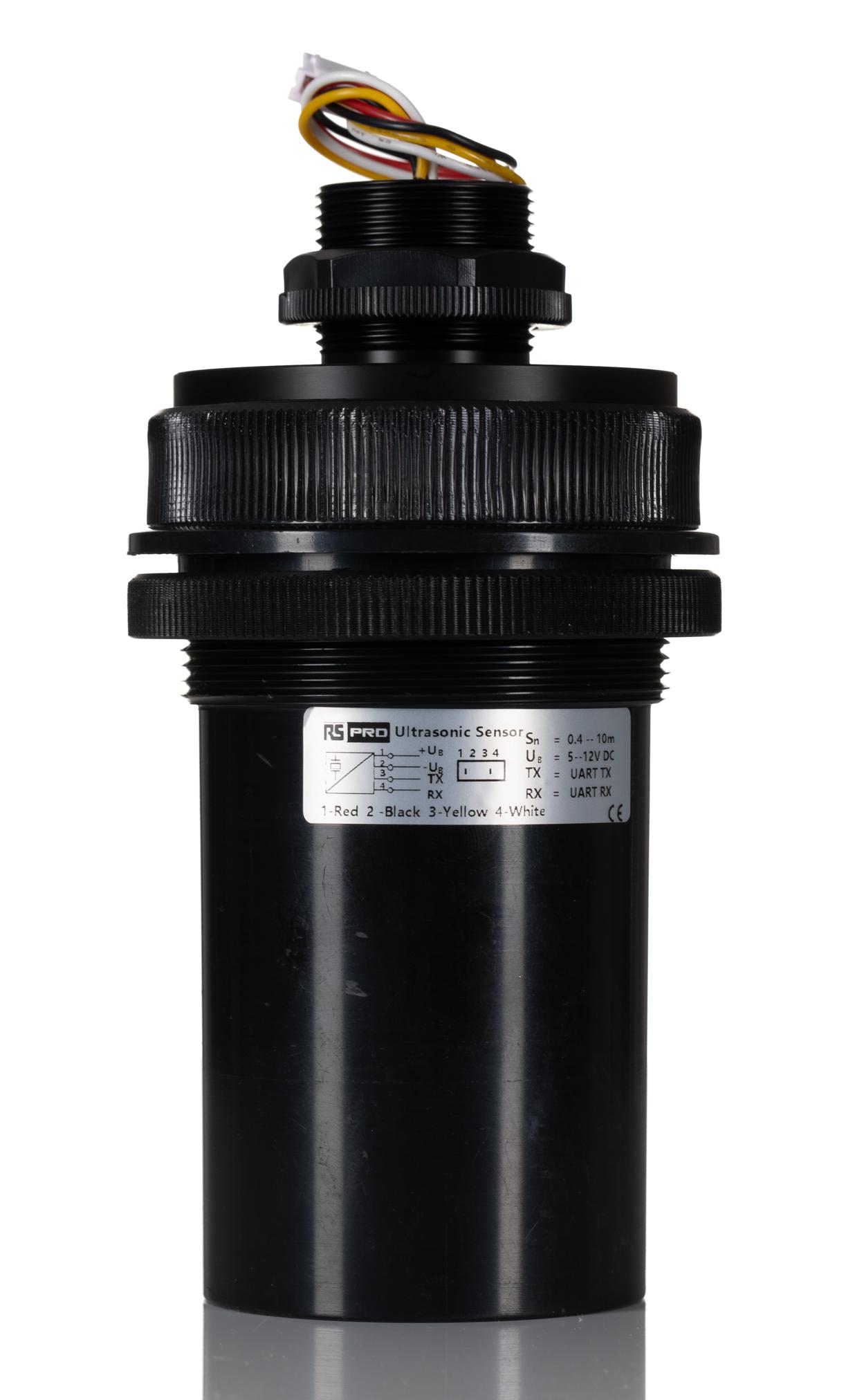RS PRO Ultrasonic Level Sensor, UART TTL Output, Threaded, ABS Body