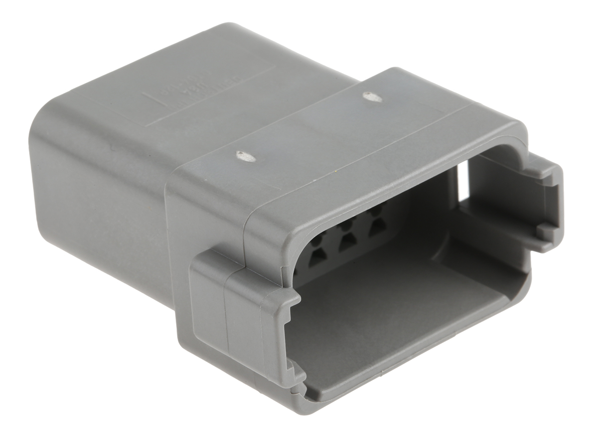 Deutsch, DT Automotive Connector Socket Grey Plug-In 12 Way DT04-12PA