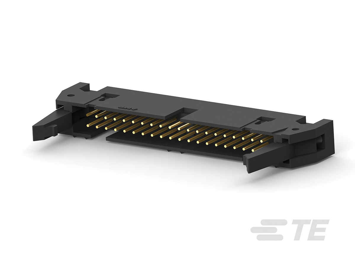 TE Connectivity AMP-LATCH Series Straight Through Hole PCB Header, 40 Contact(s), 2.54 mm Pitch, 2 Row, Shrouded