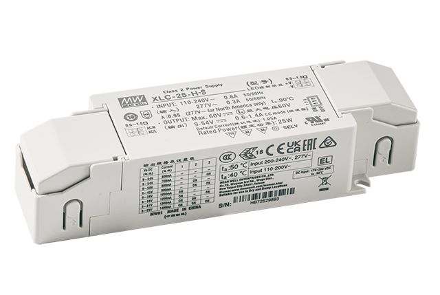 MEAN WELL LED Driver Power Supply, 60V Output, 25W Output, 1.05A Output, Constant Power