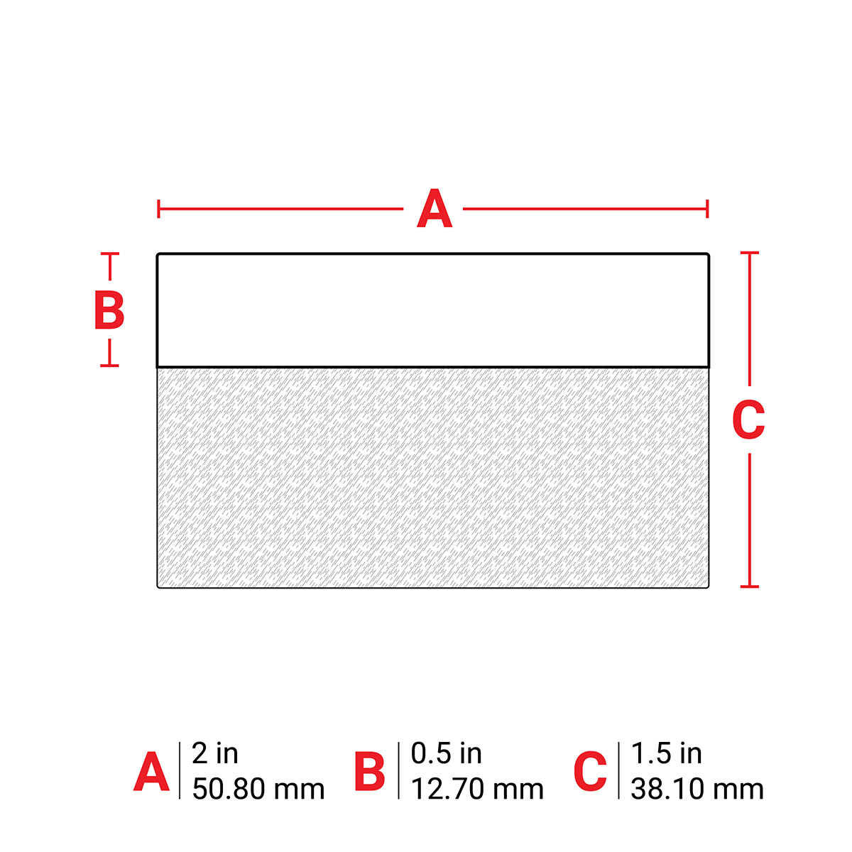 Brady B-427 Black on White/Transparent Label Printer Tape, 50.80 mm Width, 38.10mm Label Length, 50.8mm Label Width