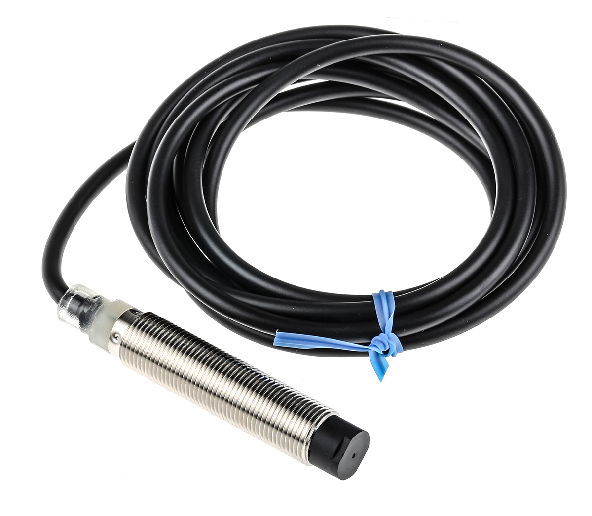 Omron Inductive Threaded Barrel Proximity Sensor, M12, 8 mm Detection, PNP NO, 12 → 24 V dc