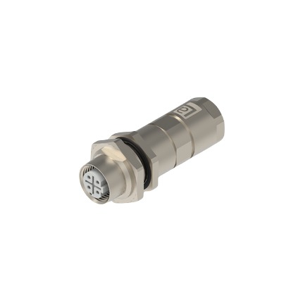 Lumberg Automation M12 Crimp Rail Series Ethernet Connector, Cable, Cat5 Straight