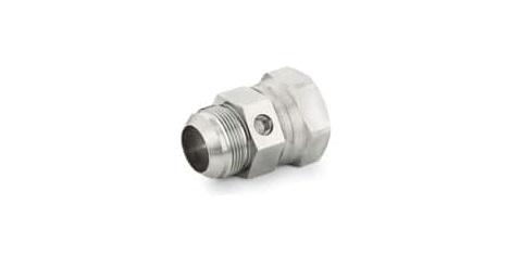 Parker Straight Male 24° DIN Metric Flareless Swivel to Female BSPP, MAVE08LRCF