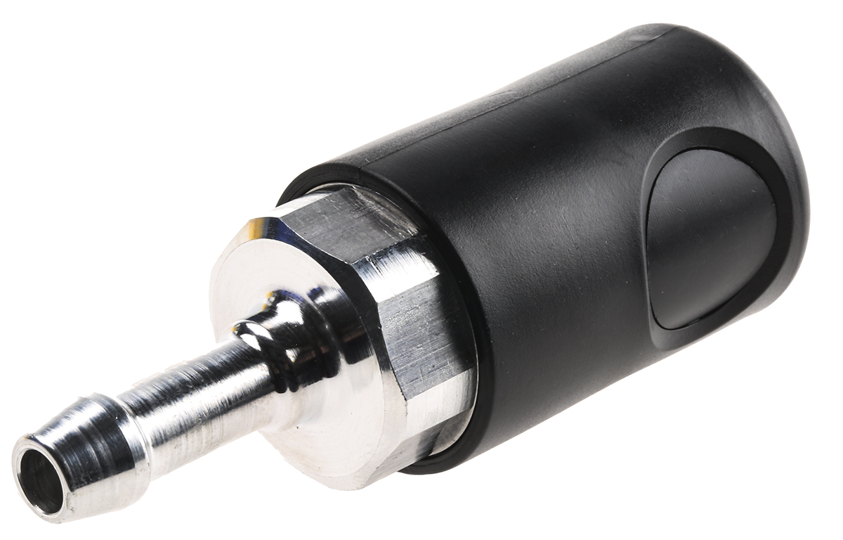 Staubli – Fluid Connectors Safety Quick Connect Coupling, 8mm Hose Barb
