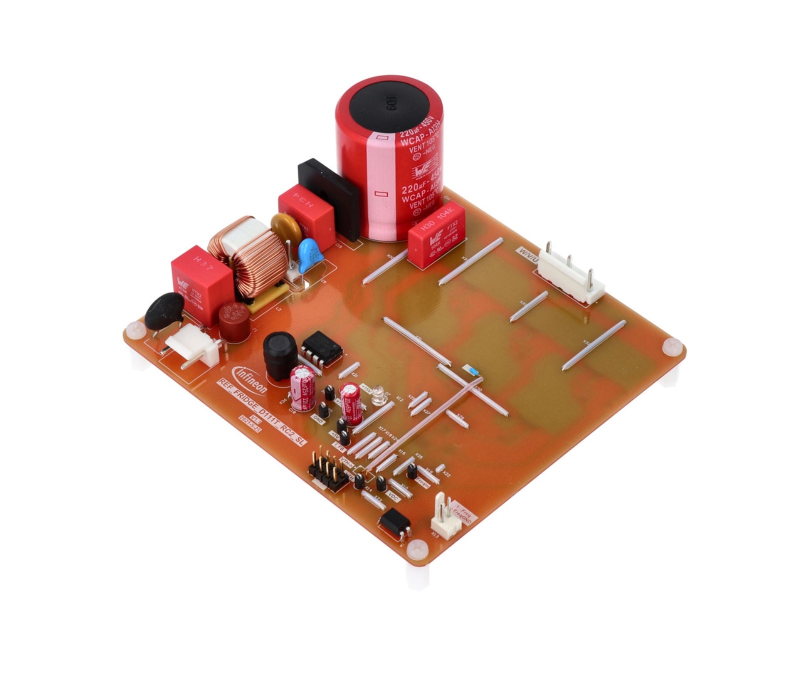 Infineon REF_FRIDGE_D111T_RC2_SL IGBT Gate Driver for IMD111T-6F040, IKD04N60RC2 for IMD111T Motor Control IC and RC-D2