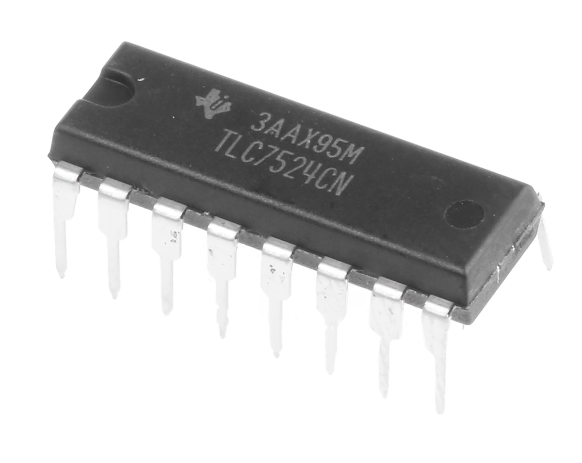 Texas Instruments, DAC 8 bit-, 10Msps, ±2.5LSB Parallel, 16-Pin PDIP