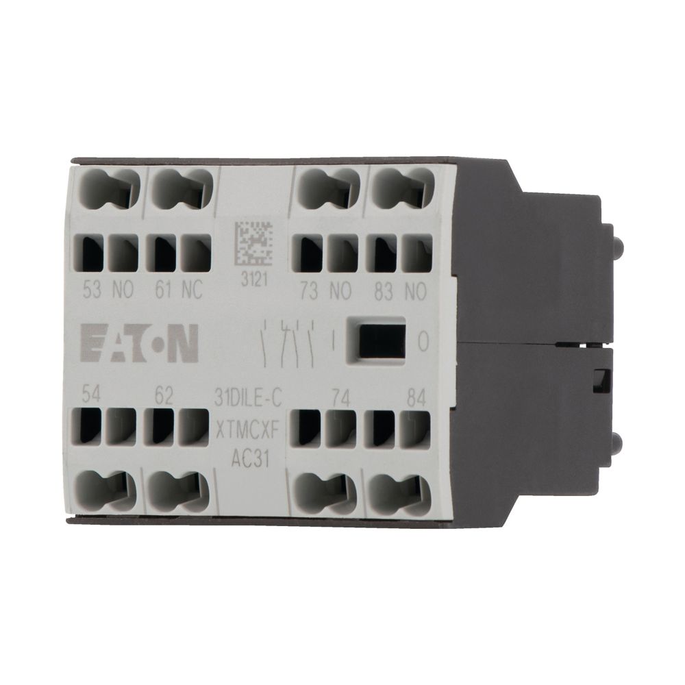 Auxiliary Contact, 4 Contact, 1 N/C, 3 N/O, Front Fastening, DILE