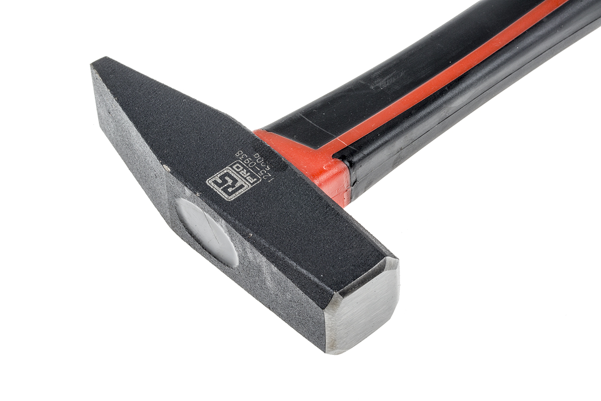 RS PRO Carbon Steel Engineer's Hammer with Fibreglass Handle, 500g