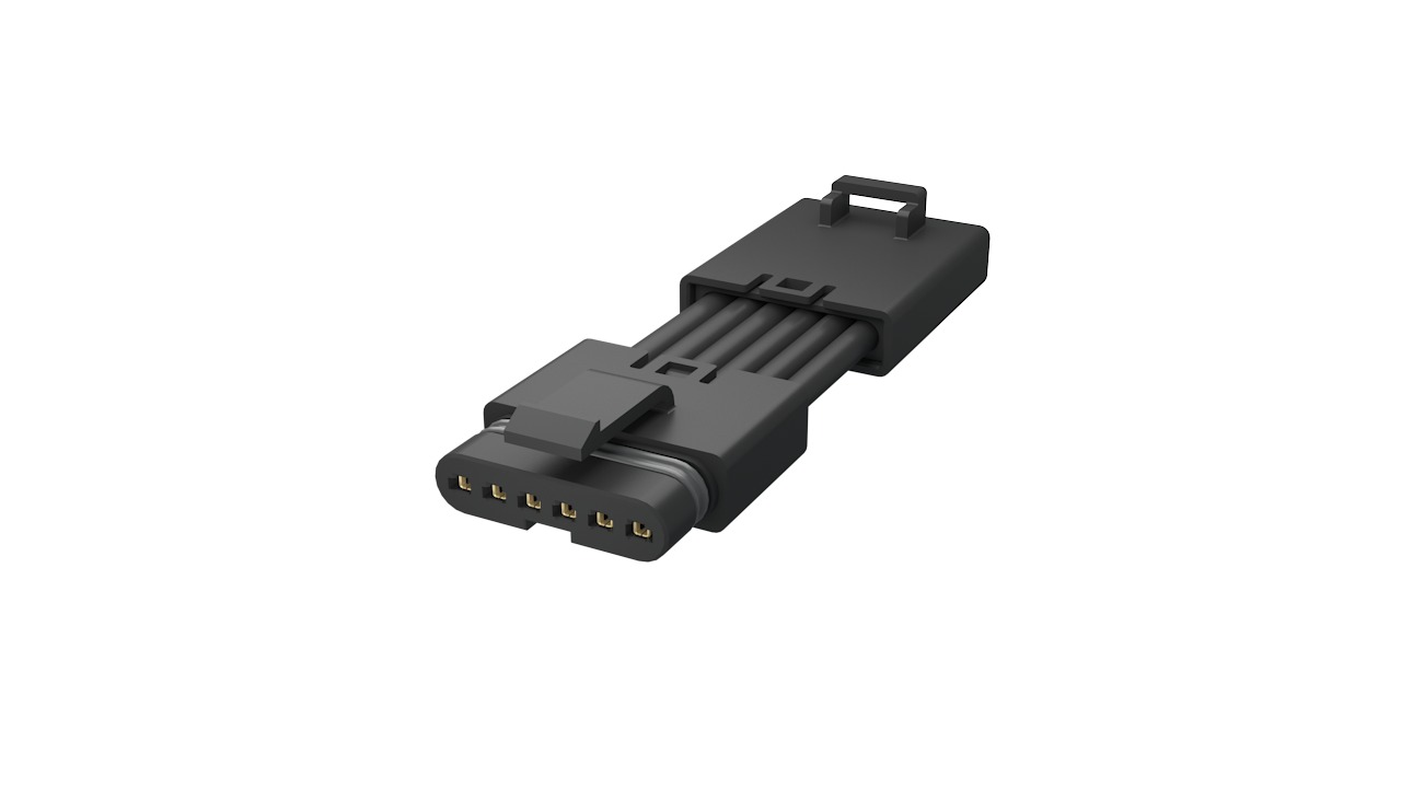 Amphenol Communications Solutions FLHM6C008 Series Straight PCB Socket, 6-Contact, 1-Row, 2.5mm Pitch, Poke-In