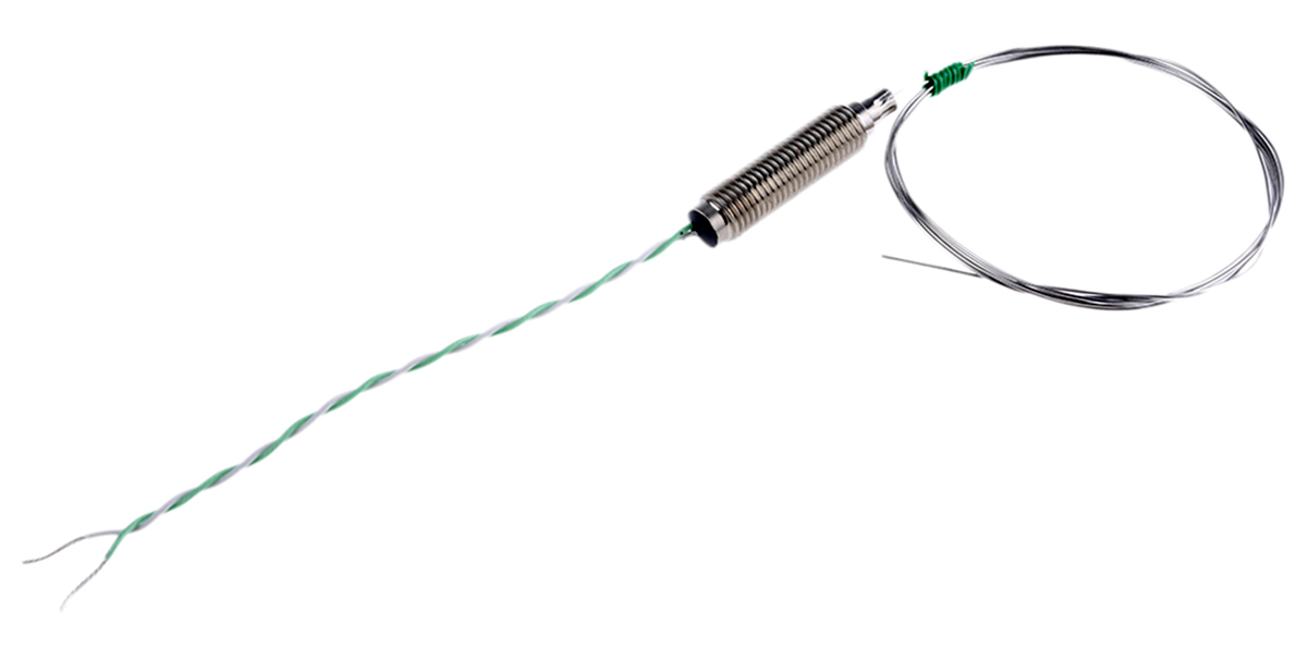 RS PRO Type K Mineral Insulated Thermocouple 1m Length, 0.5mm Diameter → +750°C