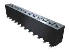 Samtec FHP Series Straight Through Hole Mount PCB Socket, 3-Contact, 1-Row, 3.96mm Pitch, Solder Termination