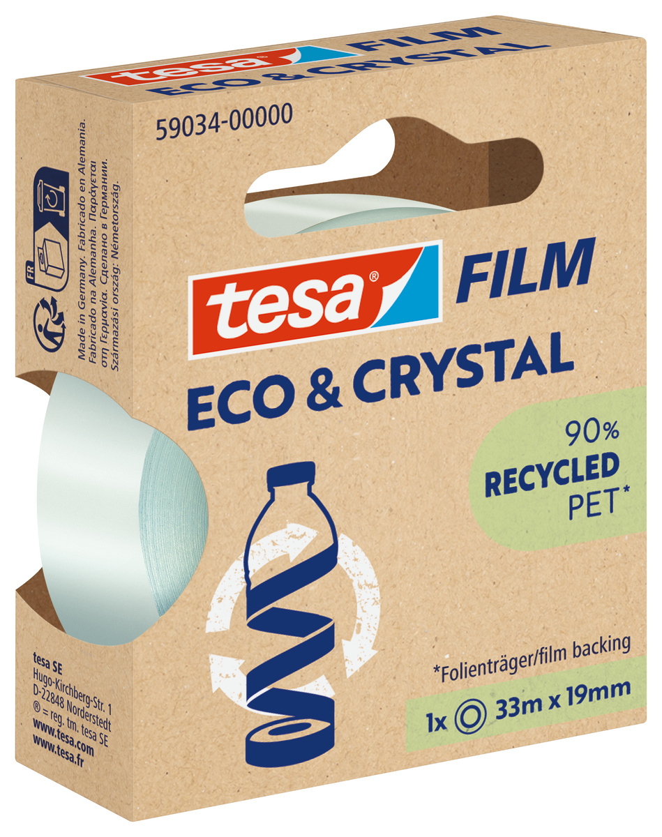 Tesa 59034 Transparent Tesafilm Eco Office Tape 19mm x 33m