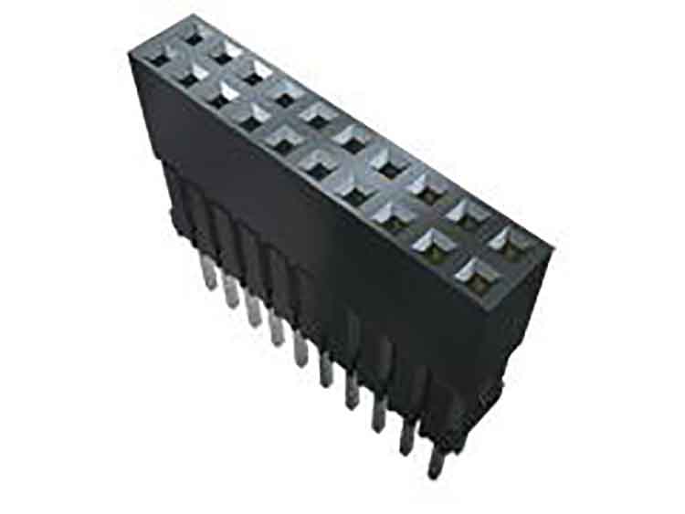 Samtec ESQ Series Straight Through Hole Mount PCB Socket, 20-Contact, 2-Row, 2.54mm Pitch, Solder Termination