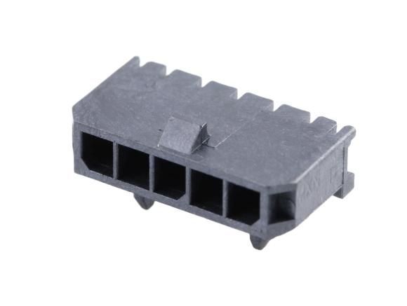 Molex 43650 Series Right Angle Through Hole PCB Header, 5 Contact(s), 3 mm Pitch, 1 Row, Shrouded
