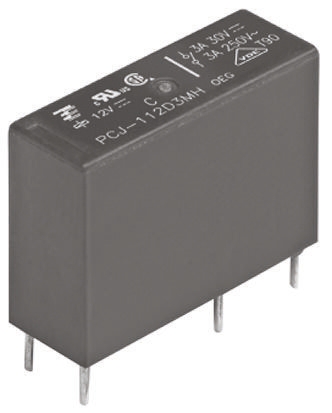 TE Connectivity PCB Mount Power Relay, 24V dc Coil, 3A Switching Current, SPST