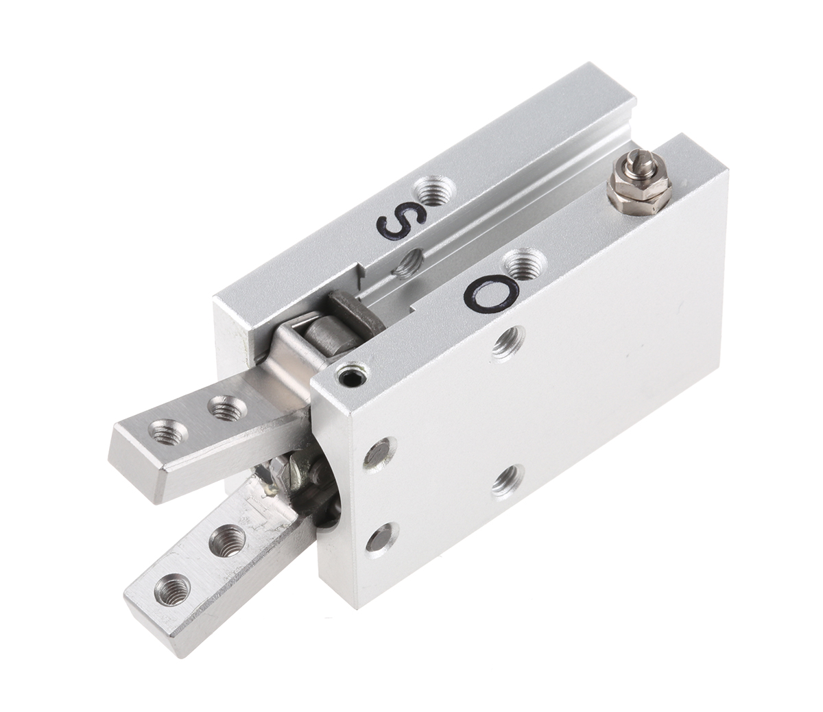 SMC 2 Finger Double Action Pneumatic Gripper, MHC2-10D, Angle Gripping Type