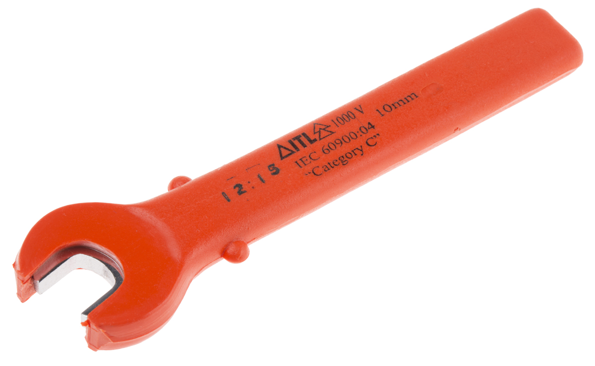 ITL Insulated Tools Ltd Open Ended Spanner, 10mm, Metric, 180 mm Overall, VDE/1000V