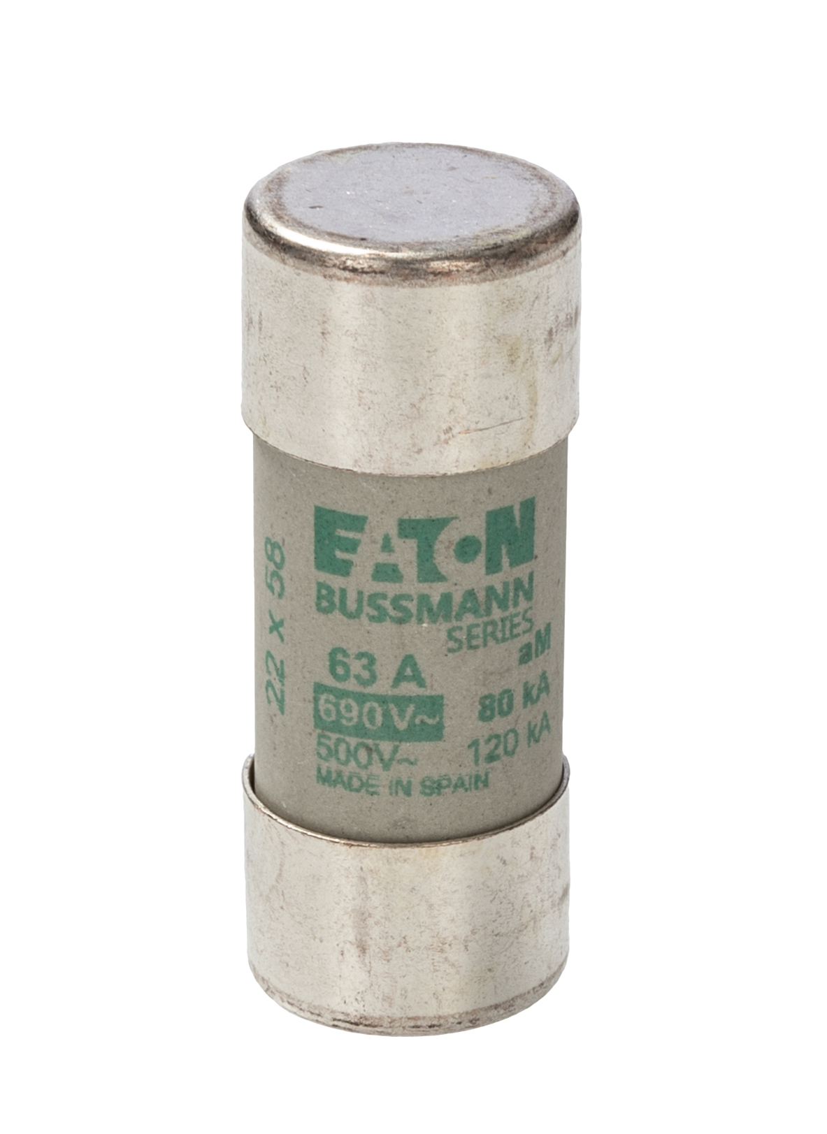 Eaton 63A Ceramic Cartridge Fuse, 22 x 58mm