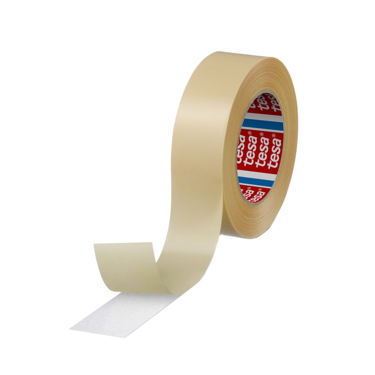 Tesa 04939 White Double Sided Tape, 0.235mm Thick, PE - 2 N/cm, PP - 2.5 N/cm, Steel - 5.5 N/cm, Cloth Backing