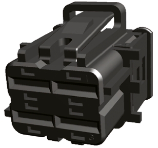 TE Connectivity, AMP MCP 6.3 Automotive Connector Socket Black Cable Mount 4 Way 1534404-1