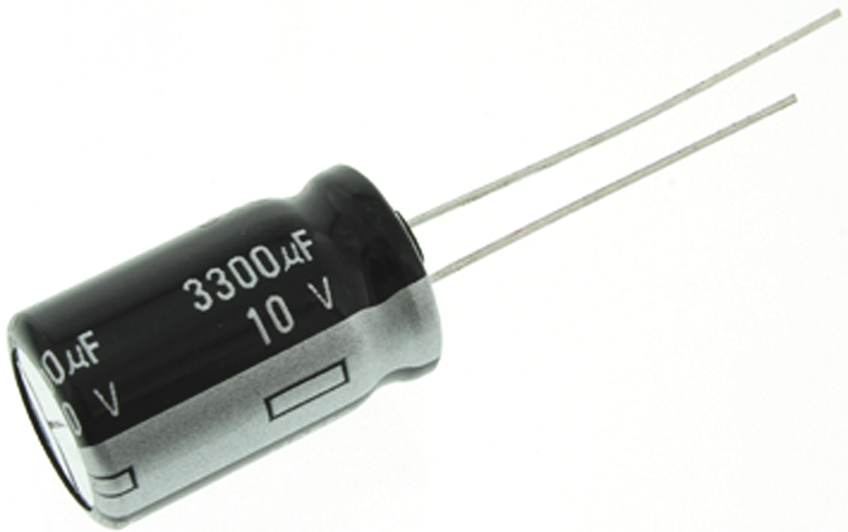 Panasonic 3300μF Aluminium Electrolytic Capacitor 10V dc, Radial, Through Hole - ECA1AHG332