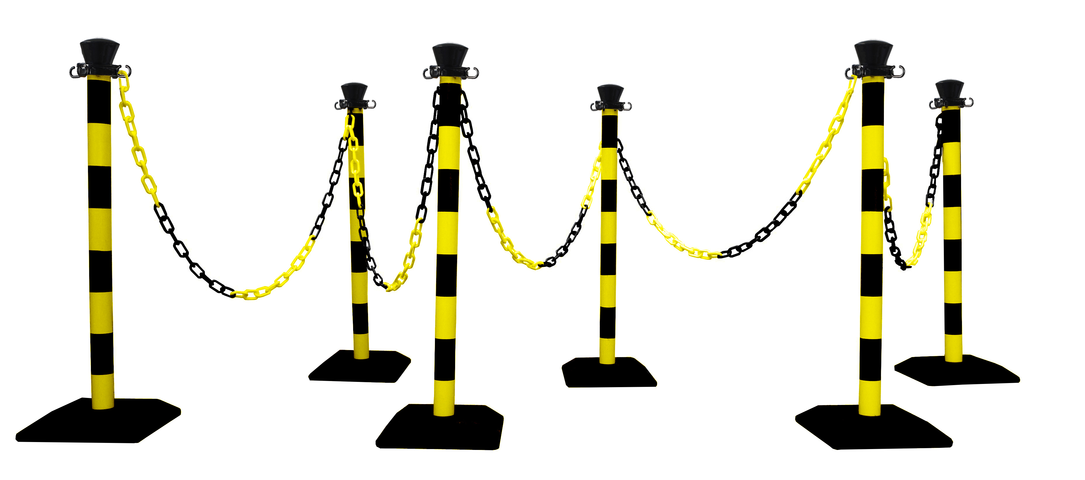 Viso Black & Yellow Plastic Chain Barrier, 10m