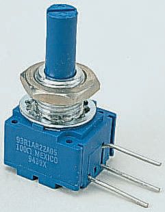 Bourns 93 250kΩ Potentiometer, Panel Mount (Through Hole), 93R1A-R22-A22L