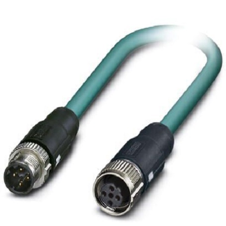 Phoenix Contact, 10m Cat5, Blue M12 to Male M12 Female, Shielded Shielded, Terminated
