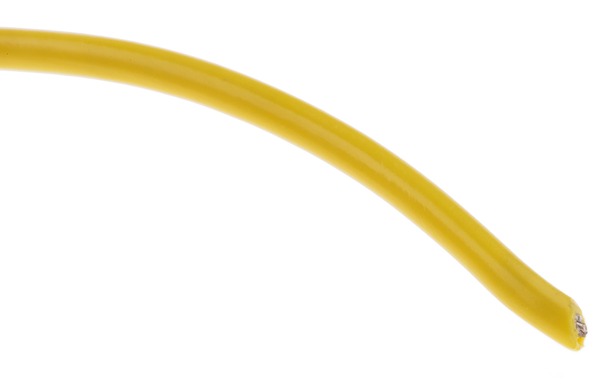 Alpha Wire Yellow 0.52 mm² Hook Up Wire, 20 AWG, 10/0.25 mm, 30m, PVC Insulation, 3053 YL005