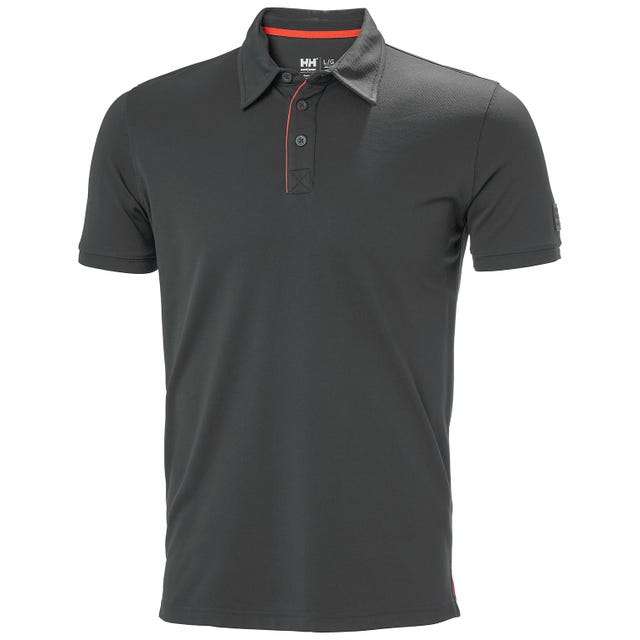 Helly Hansen Kensington Tech Black Polyamide Polo Shirt, UK- L, EUR- L