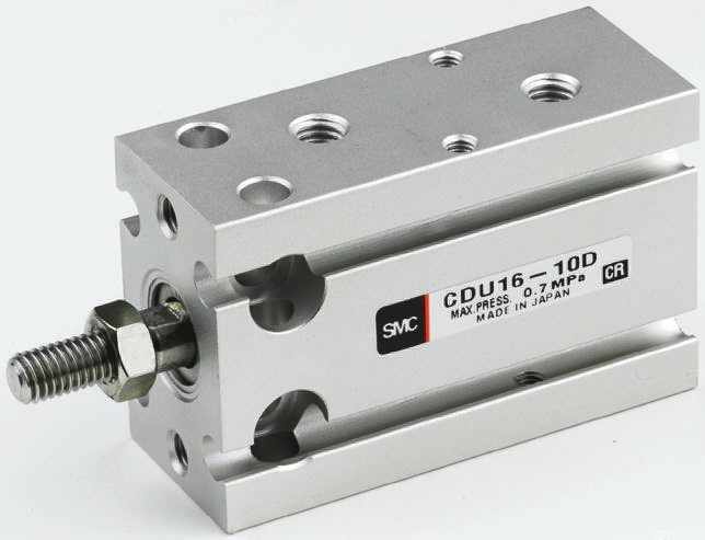 SMC 20 mm Pneumatic Piston Rod Cylinder - CDU Series, Double Acting Acting