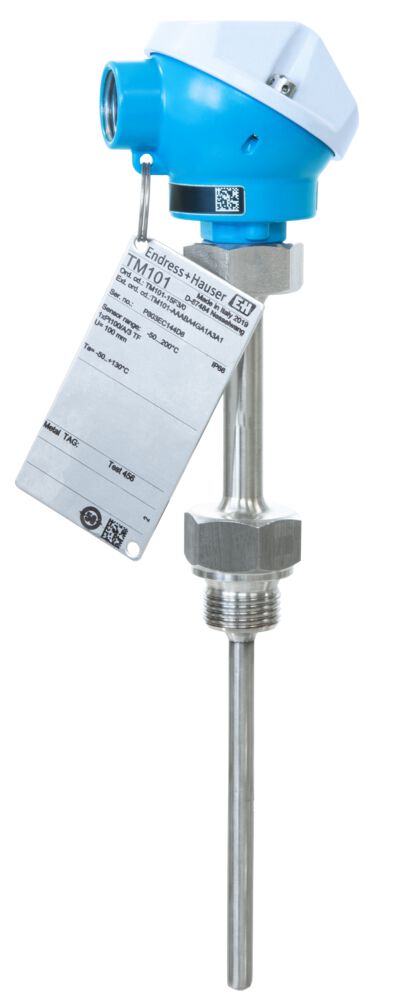Endress+Hauser PT100 Temperature Sensor, 6mm Dia, 50mm Long, 4 Wire, G 1/2, G 1/4, M20, NPT 1/2, Class A +650°C Max