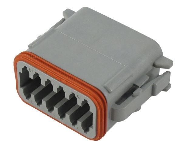 Deutsch, DT Automotive Connector Plug Grey Flange Mount 12 Way DT06-12SA-C015