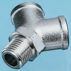 Legris 0911 Series Y Threaded Adaptor, R 3/8 Male to G 3/8 Female, Threaded Connection Style