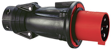 Legrand, HYPRA IP44 Red Cable Mount 3P + E Industrial Power Plug, Rated At 63A, 415 V