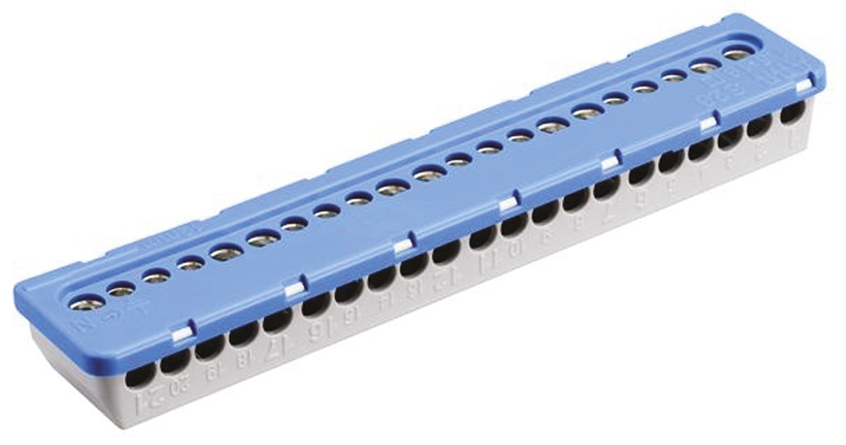 Entrelec MISTRAL65 Series Non-Fused Terminal Block, 21-Way, 100A, 6 mm², 16 mm² Wire, Screw Termination