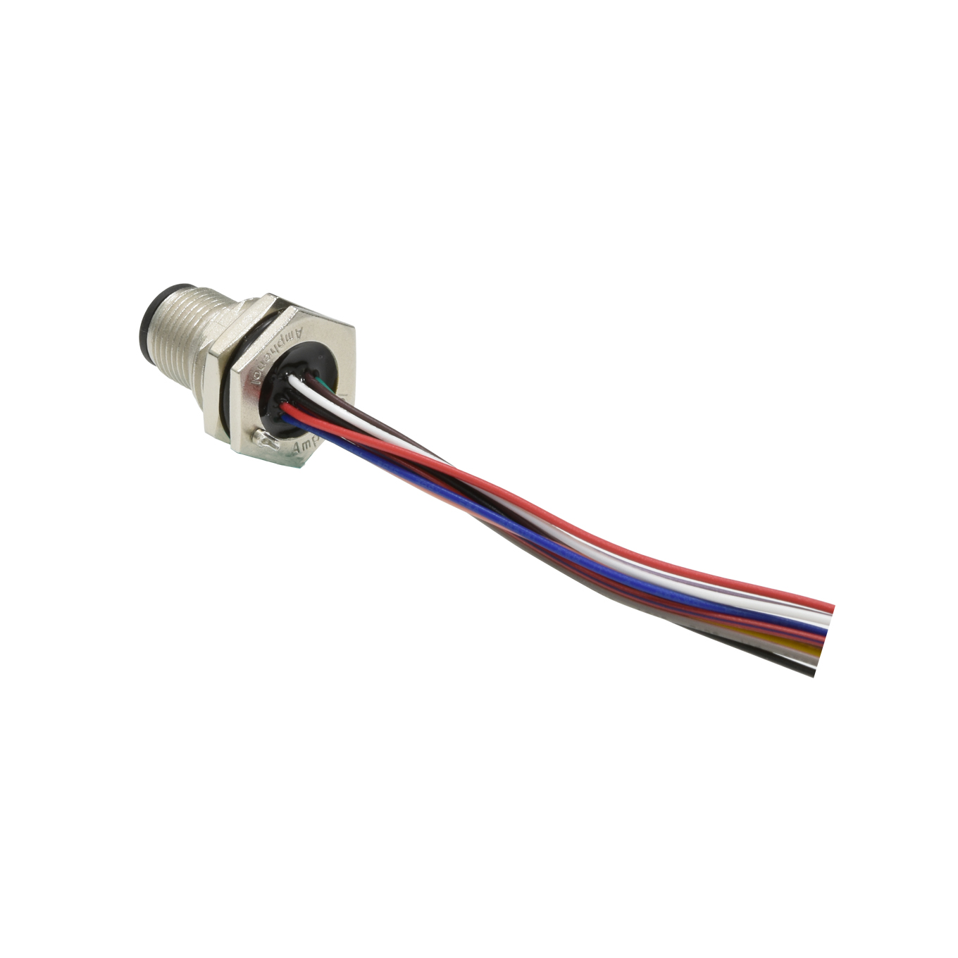 Amphenol Industrial Male 17 way M12 to Unterminated Free End Sensor Actuator Cable, 200 mm