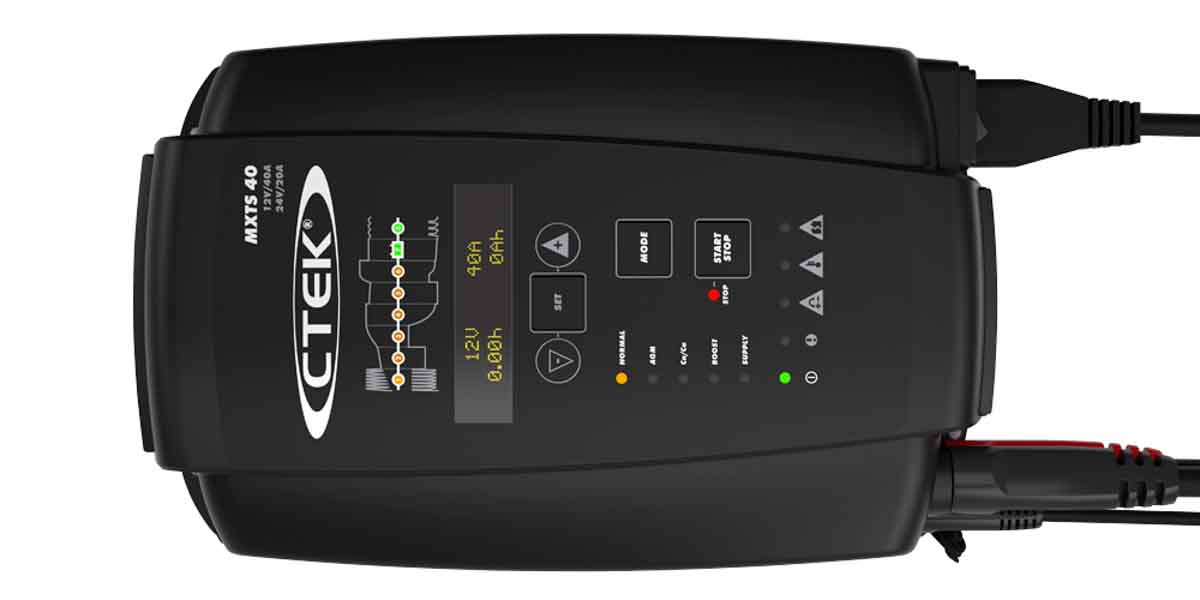 CTEK MXTS 40 Battery Charger For Lead Acid 12 V, 24 V 14,4V 20A with EU plug