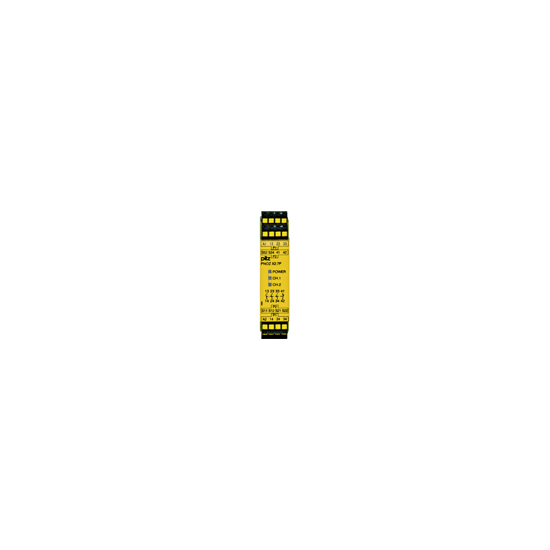 Pilz 787305 1 Auxiliary Contacts Safety Relay 24V ac/dc, Single/Dual-Channel 3 Safety Contacts